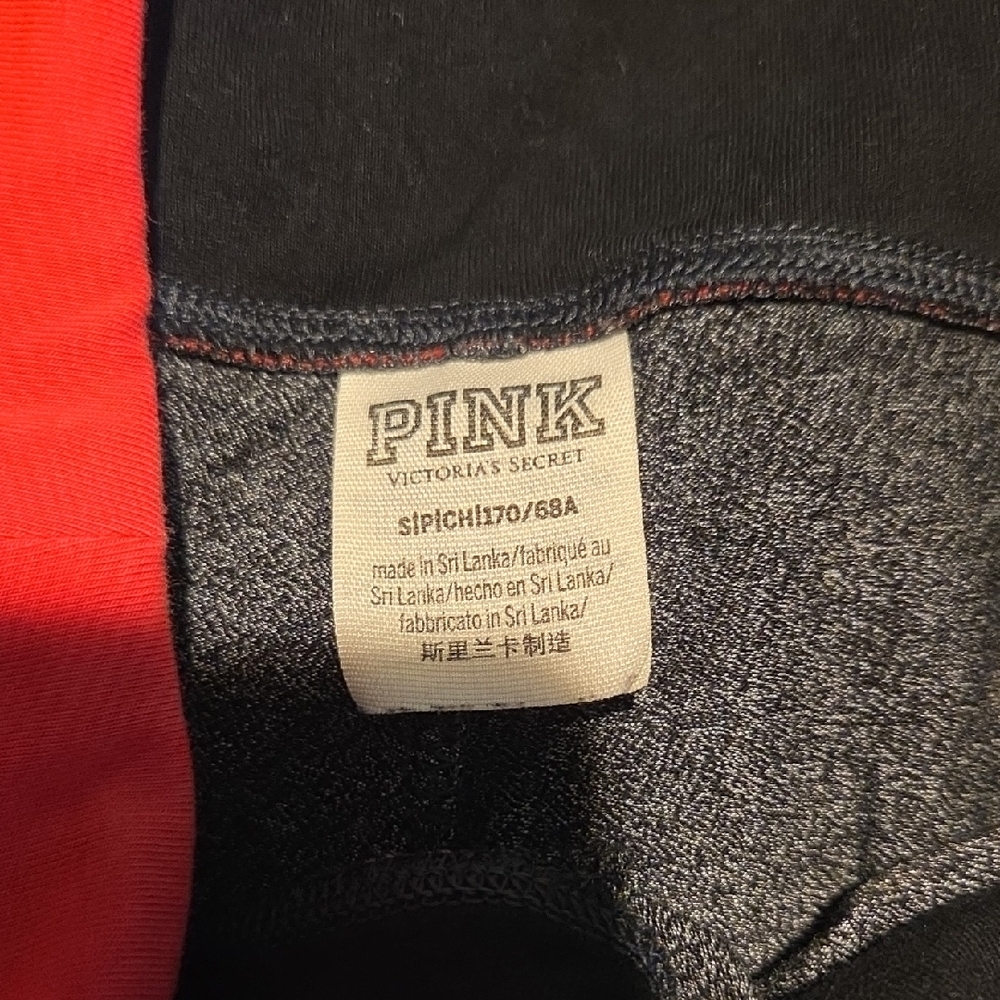 PINK Victoria's Secret Kids Leggings - Charcoal and Red - Picture 2 of 4